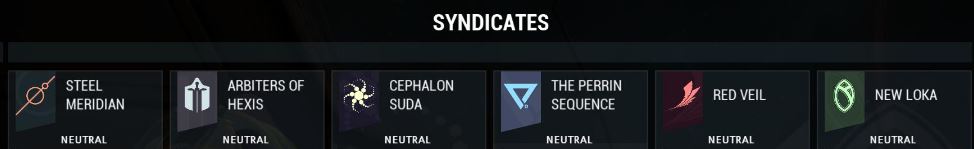 Warframe Items Hunting with Syndicates